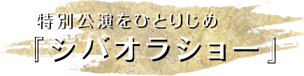  特別公演をひとりじめ『シバオラショー』